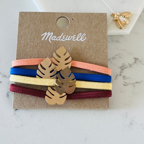 Madewell Four-Pack Palm Leaf Hair Ties - Picture 2 of 13